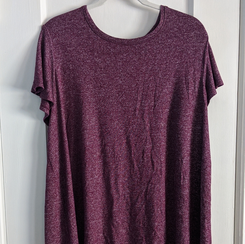 Purple heathered tunic tee